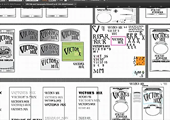 Thumbnail of typography selection process, click to open larger version in new tab.